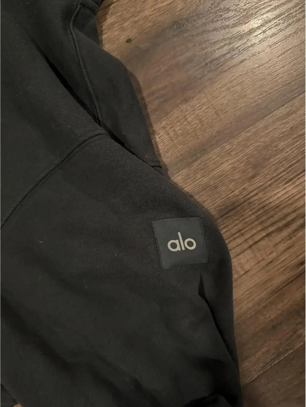 Alo Yoga Make Waves Olive Green Hoodie small stain see description sz L - Picture 3 of 4